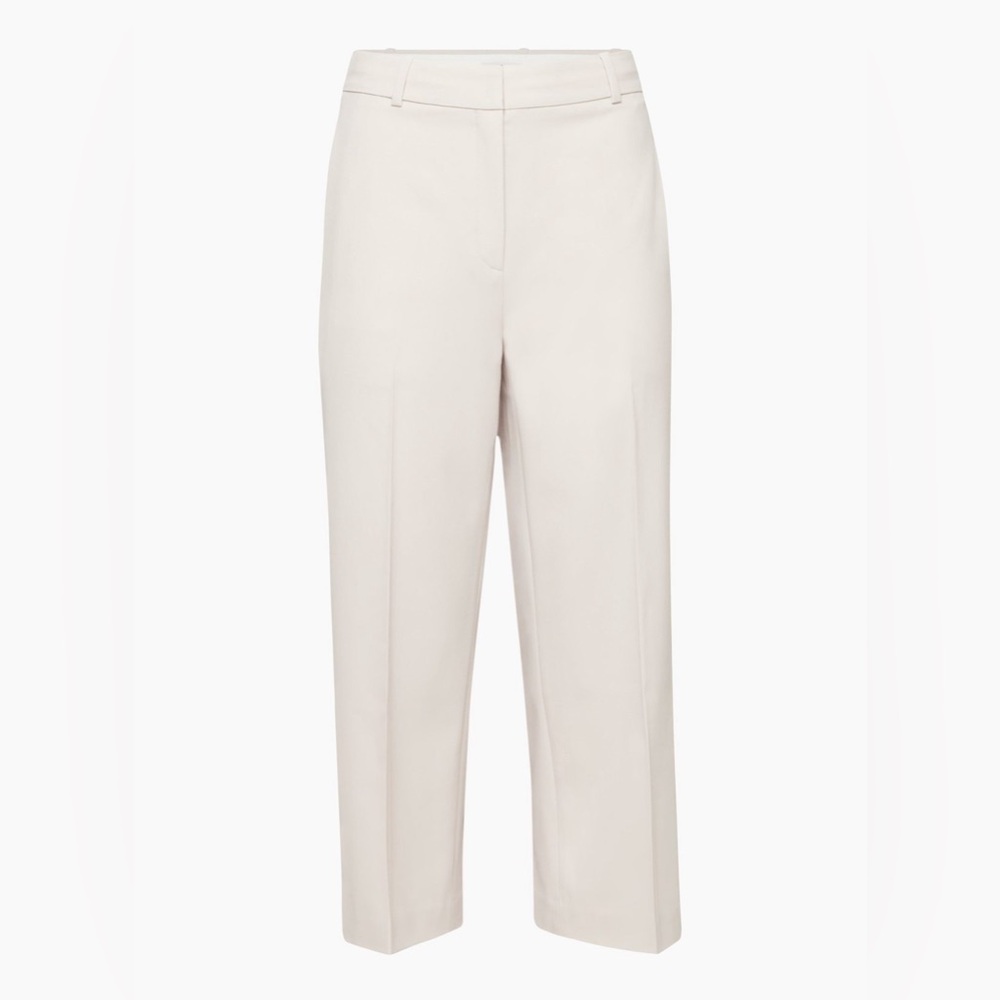 Babaton Agency Cropped Pant City Wool in Matte Pearl